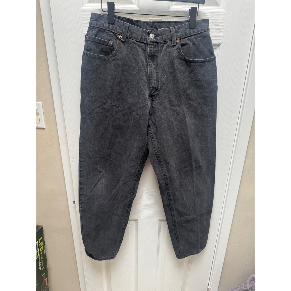 Vintage 1987 Levis 560 Loose Fit Tapered Leg Jeans‎ Mens Black Faded Denim 80s